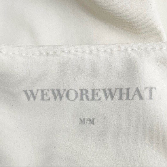 WeWoreWhat Corset Bodysuit Ivory With Black Contrast Stitch Women’s Size Medium - Picture 9 of 12